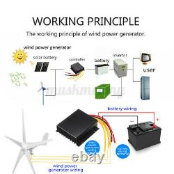 3700/4200W 3/5 Blades Wind Turbine Generator Charge Controller Home Power 12/24V