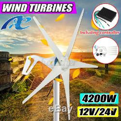3700/4200W 3/5 Blades Wind Turbine Generator Kit Charge Controller Power 12/24V