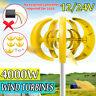 4000w 12v/24v Auto Wind Turbine Generator Lanterns Vertical Axis 5 Blades