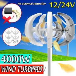 4000W DC12/24V 5 Blades Lanterns Wind Turbine Generator Clean Energy Home Power
