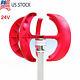 400w 24v Wind Turbine Generator Red Lantern Vertical 5 Leaves With Controller