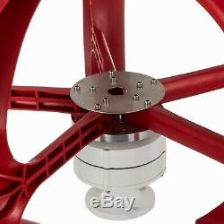 400W 24V Wind Turbine Generator Red Lantern Vertical 5 Leaves with Controller