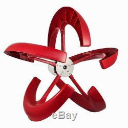 400W 24V Wind Turbine Generator Red Lantern Vertical 5 Leaves with Controller