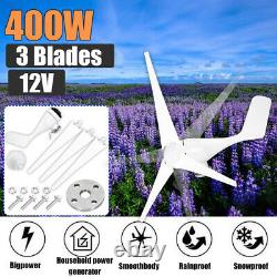 400W 3 Blades AC12V Wind Turbine Generator Kit With Power Charge Controller US