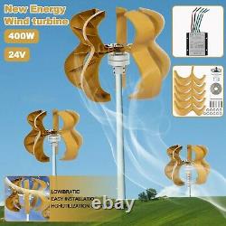 400W DC 24V 5-Blades Gourd Wind Turbine Generator Vertical Axis Wind Power FGSFG