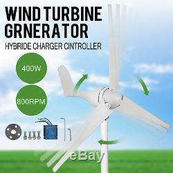 400W Hybrid Wind Turbine Generator Hybrid Charger Controller Home Power 12V DC
