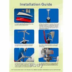 400W Wind Generator Power Turbine Vertical 12V 3 Blades with Controller US