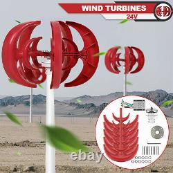 400W Wind Power 24V 5-Blades Lantern Vertical Axis Wind Turbine Generator US