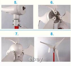 400W Wind Turbine Generator 5-Blade Charger Controller Windmill Power DC 12V