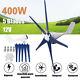 400w Wind Turbine Generator Ac 12v Charger Controller Home Backup Energy 5 Blade