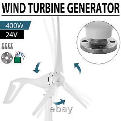400W Wind Turbine Generator Kit Windmill DC 24V Charger Controller 3 Blades