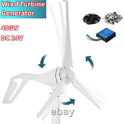 400W Wind Turbine Generator Unit DC 24V with Power Charge Controller 3 Blades