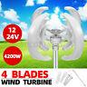4200w 12/24v Vertical Axis 4blade Rotor Lantern Wind Turbines Generator Windmill