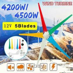 4200W mas Power 5 Blades Wind Generator 12V / 24V Wind Turbine Generator Kit