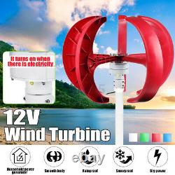 4500W DC 12/24V 5 Blades Wind Turbine Generator Vertical Axis Home Power Engery