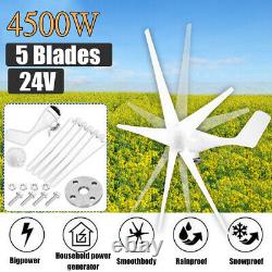 5 Blades 12/24V 4500W Wind Turbines Generator Horizontal Charge Controller