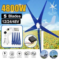 Charge Controller 3000W 12/24/48V 5 Blades Wind Turbines Generator Horizontal W