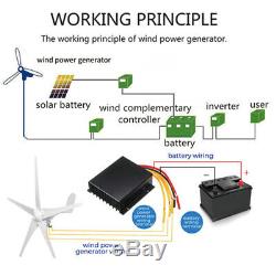 5 Blades 5000W Wind Turbine Generator Unit DC 12V W. Power Charge Controller AAA