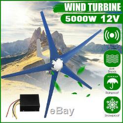 5 Blades 5000W Wind Turbine Generator Units DC 12V w. Power Charge Controller
