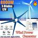 5 Blades 8000w Max Wind Turbines Generator 12v Windmill Withcharge Controller