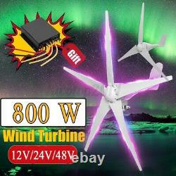 5 Blades 800W Max Power 12/24/48V Wind Turbine Generator Kit Charge Controller