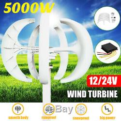 5000W 12V 24V 5 Blade Permanent Magnet Lantern Wind Turbine Generator Controller