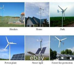 5000W 5 Blades Wind Turbine Generator with Charge Controller Windmill Power DC 12V