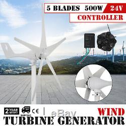 500W 24V Wind Turbine Generator WithController Flange Design 3 Phase Nylon Fiber