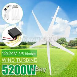 5200W Max Power 5 Blades DC 12V Wind Turbine Generator Kit With Charge Controlle