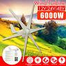 6000w 12/24/48v 6 Blade Wind Turbine Generator Horizontal Power Windmill