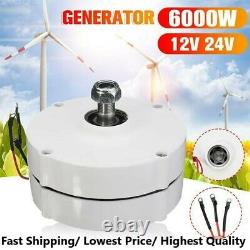 6000W 12V/24V Generator Motor 3 Phase Brushless Wind Turbine Permanent Magnet
