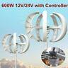 600w 12/24v 5 Blades Lanterns Wind Turbine Generator Vertical Axis Windmill De