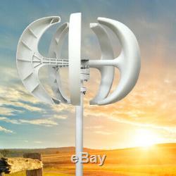 600W 12/24V 5 Blades Lanterns Wind Turbine Generator Vertical Axis Windmill DE