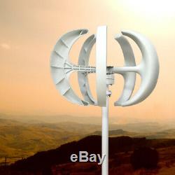 600W 12/24V 5 Blades Lanterns Wind Turbine Generator Vertical Axis Windmill DE