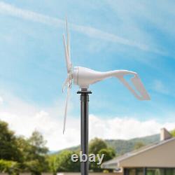 600W 12V Wind Turbine Generator Kit With Charge Controller And 8 Blades(White)