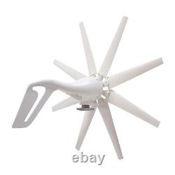 600W 12V Wind Turbine Generator Kit With Charge Controller And 8 Blades(White)