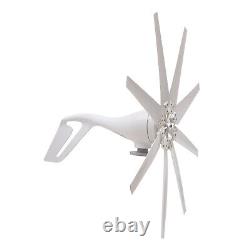 600W 12V Wind Turbine Generator Kit With Charge Controller And 8 Blades(White)