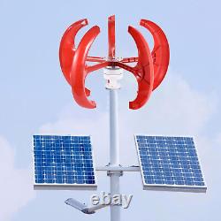 600W 24V Vertical Axis Wind Power Turbine Generator Controller Home Windmill New