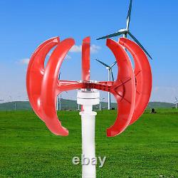 600W 24V Vertical Axis Wind Power Turbine Generator Controller Home Windmill New