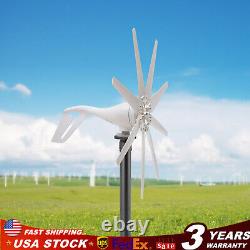 600W 8 Blades Wind Turbine Generator Kit with Charge Controller Windmill Power