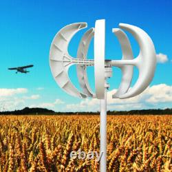 600W DC 24V 5-Blade Lantern Wind Turbine Generator Vertical Axis Wind Power