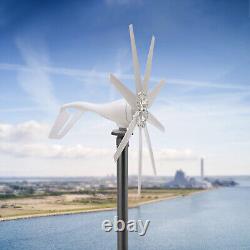 600W Wind Turbine Generator Kit with 8 Blades+Charge Controller Home/ Industrial