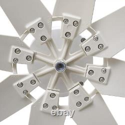 600W Wind Turbine Generator Kit with 8 Blades DC12V Charge Controller Fan-shape