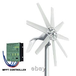 6Kwh Wind Turbine Generator Horizontal Kit 8 Blades Controller Solar Power 1000W