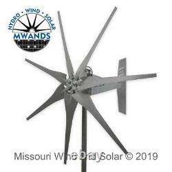 7 Blade 1600 Watt Sealed Wind Turbine Gray Blades Missouri Wind and Solar