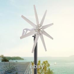 8-Blade Wind Turbine Generator with Charger Controller for Home Power Max. 650W