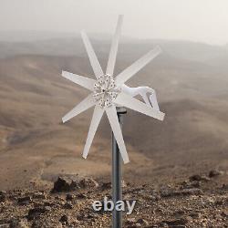 8 Blades Wind Turbine Generator Kit 600W with Charge Controller Windmill Power