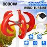 8000w 12/24v Lantern Wind Turbine Generator Kit With 5 Blades Charge Controller
