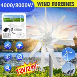 8000W /4000W 8 Blades Wind Turbine DC 12/24V Wind Generator WithCharge Controller