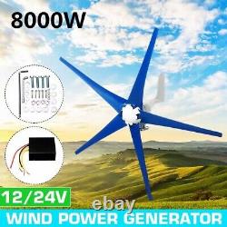 8000W 5 Blades 24V Wind Turbines Generator Horizontal Wind Generator With Co